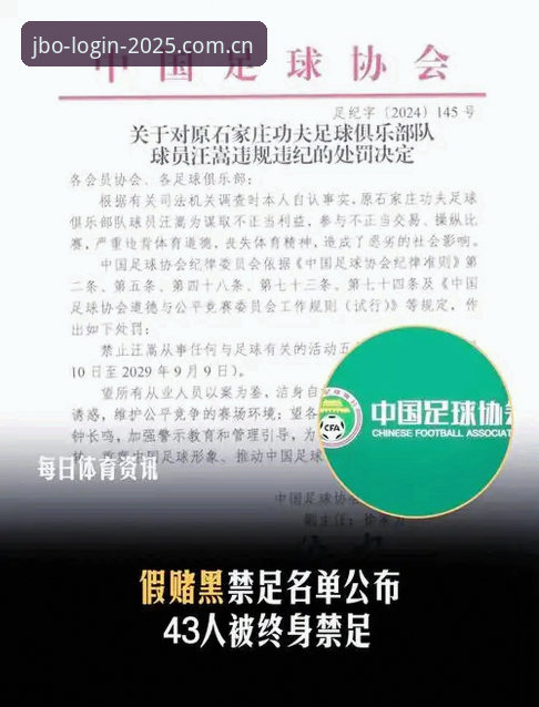 JBO竞博下载安装 足球反腐风暴完整指南:解读中国足协第三批禁足名单的深层影响